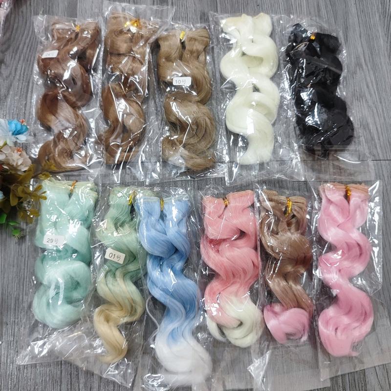 Tóc Giả Búp Bê Dạng Sóng Lượn Kich Thước 20*100cm tóc giả dệt phụ kiện may tóc giả búp bê 1 8,1 6,1 3