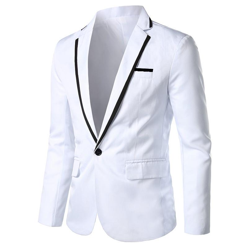 Foreign Trade Men's Small Suit European and American Size Contrast Color Fit Non-Ironing Casual Men's Clothing Suit Jacket Batch 2