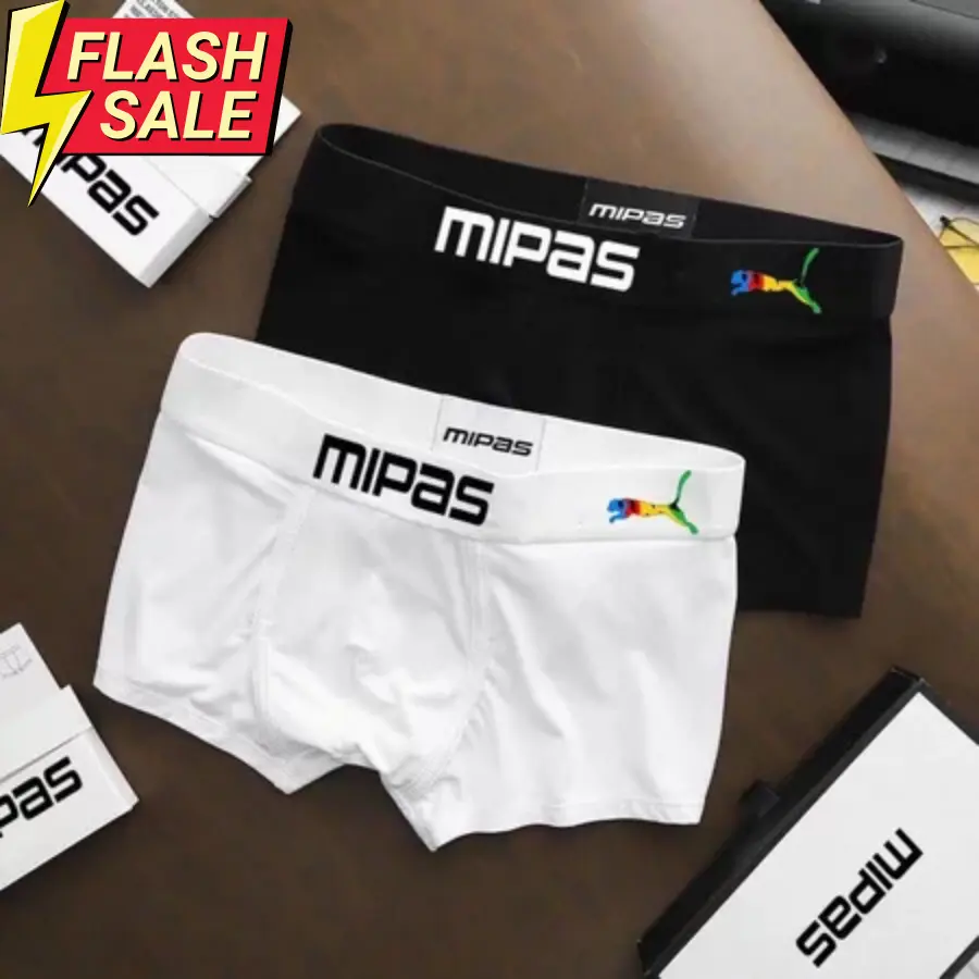 Combo 1 Set 10 Quần Boxer Cạp Chữ MIPAS Họa Tiết Gà Trống Quần Sịp Thun Lạnh cho Nam - Sịp, Menswear