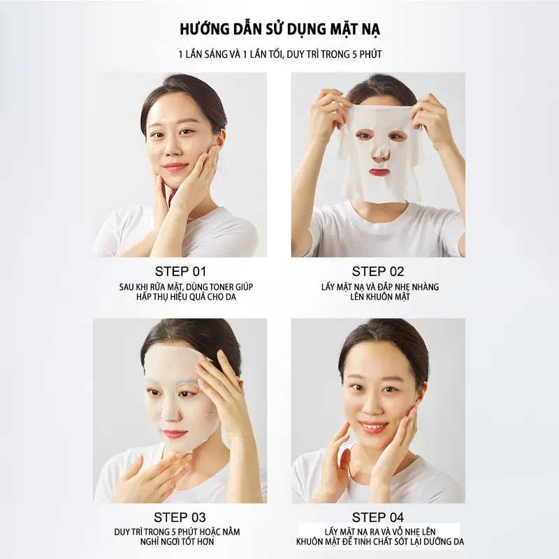 [Combo 20] Mặt nạ dưỡng ẩm Collagen GIK phục hồi da ngừa lão hóa, tăng đàn hồi và làm mờ nếp nhăn do thức đêm 30ml 5