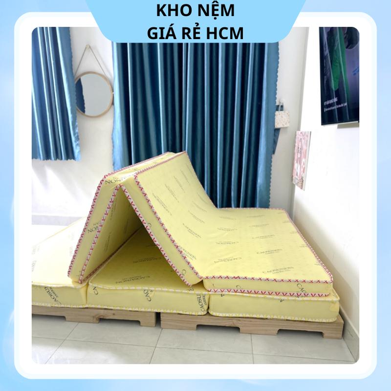 Nệm 1M4 X 2M X 10CM Tặng Kèm 2 Gối Nằm Gòn Hơi  Cao Su Non Phẳng  American 3
