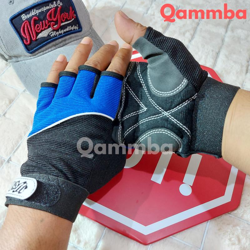 QAMMBA - Sarung Tangan Motor Setengah Jari / Half Finger Gloves / Sarung Tangan Wofen 3