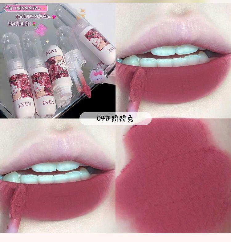 Product Introduction of Son Bóng Nhung Lì Lâu Trôi, Không Phai Màu, Không Bị Ống Hút, Trang Điểm Dễ Phối Đồ Son Bóng Màu Trắng 15