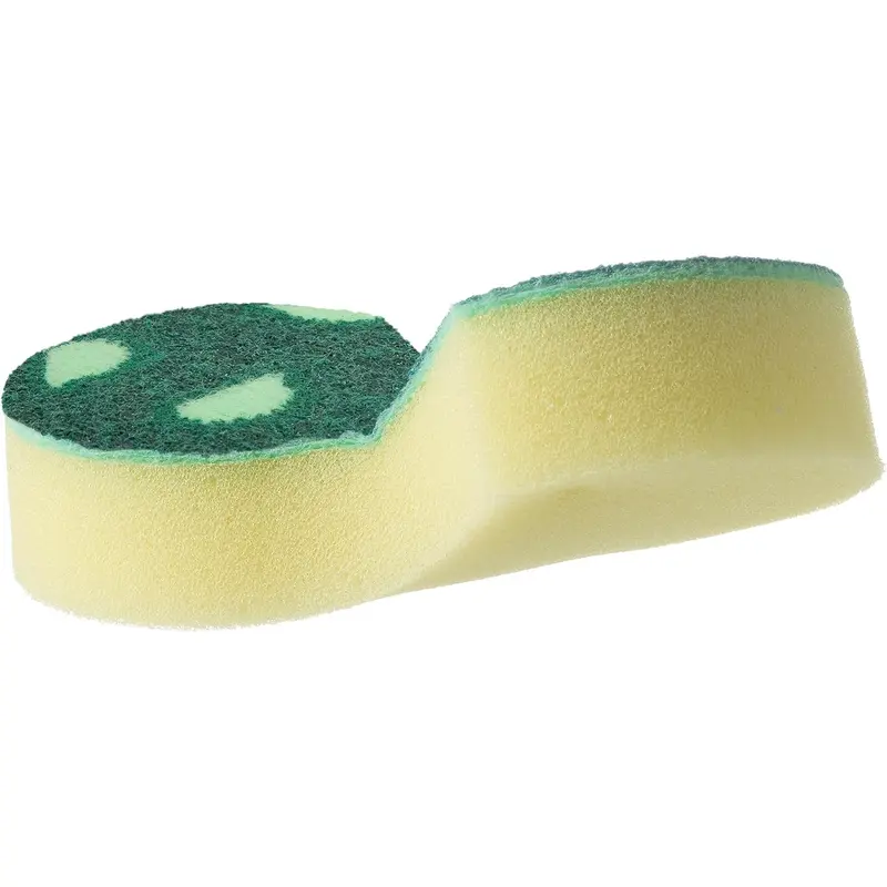 2 Easy Sponge Scourers, Green and Yellow 1