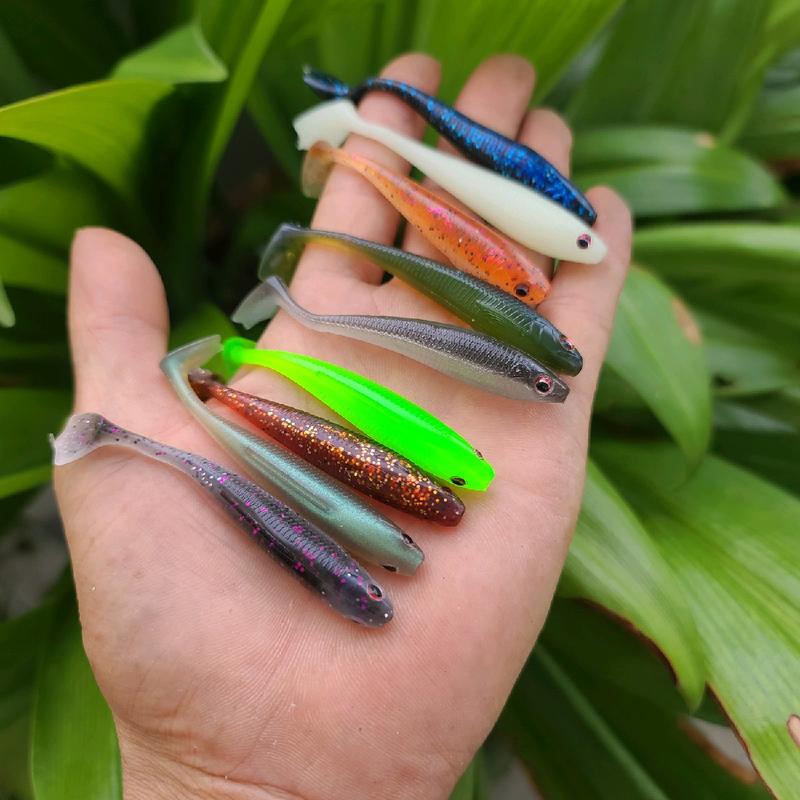 mồi mềm câu lure nff mẫu 2024 có 9 màu có 2 zise 7cm và 9cm . 1 vỉ 7 con. đi câu bắt cá .....