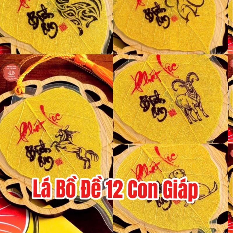 Lá bồ đề 12 con giáp - Vật phẩm Phong Thủy