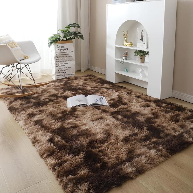 Product Introduction of Tie-dye Design Faux Fur Rugs for Living Room, 1 Count Modern Soft Plush Area Rug, Tatami Carpet, Lounge Rug, Non-slip Indoor Mat for Bedroom, Home Decor, Room Decor 8