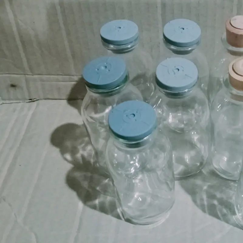 botol asi 100ml, botol kaca asi 100ml lengkap dengan tutup karet Peralatan 3