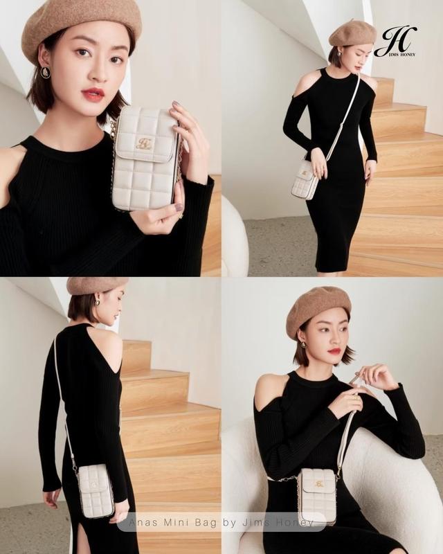 Anas Mini Bag Jims Honey Tas Selempang Bahu HP Wanita Elegan Polos Kulit PU 4