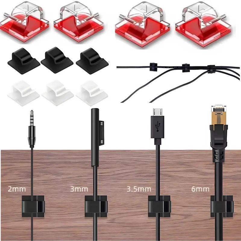 10/30PCS Self-adhesive Cable Organizer Clips Wire Winder Holder ...