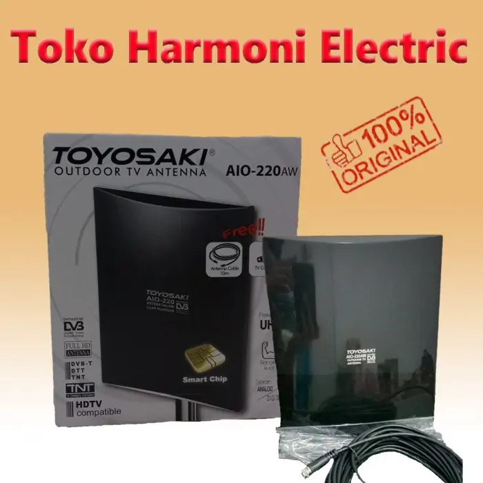 Antena TV Luar / Dalam Indoor/Outdoor Digital/Analog Toyosaki AIO 220 1