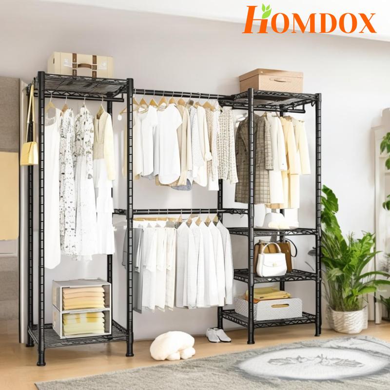 Metal Clothes Rack with Retractable Hanging Rod, Extra Space - TikTok Shop