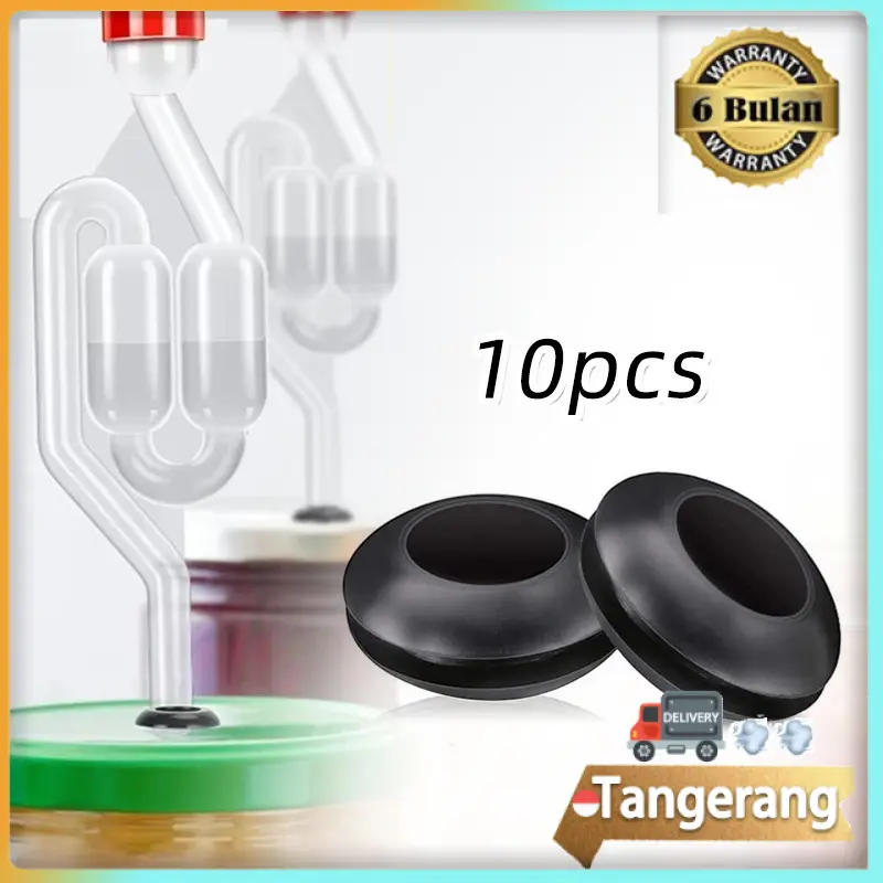10pcs Grommet Karet Seal Airlock Fermentasi Wine / Grommet O Ring
