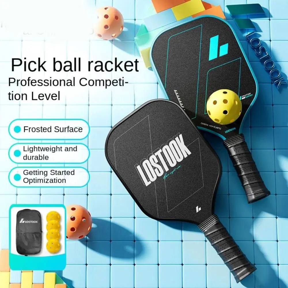 Glass Fibre Face Pickleball Paddle Non Slip Grip Lightweight Pickleball Racquet Ribbed Handle Pickleball Training Equipment Beginner