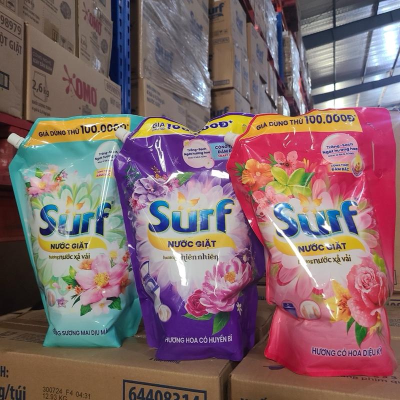 Nước Giặt SURF Hương Nước Xả Vải Túi 2.9Kg 4Kg