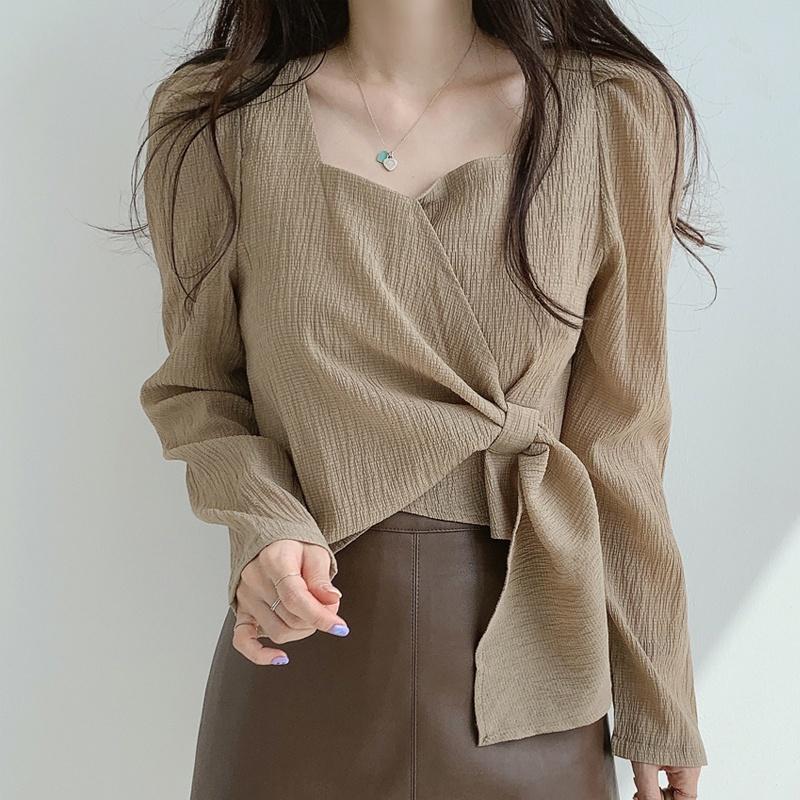 Product Introduction of yikoo-Kemeja korea lengan panjang blouse wanita shirt atasan pakaian 5