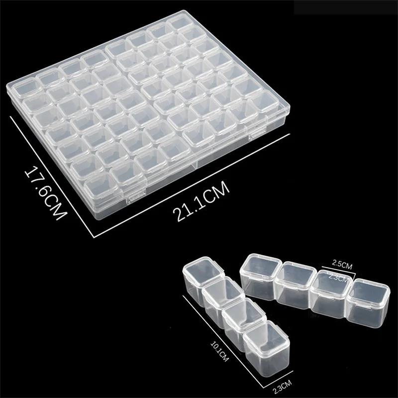 Product Introduction of 28/56Girds Nail Art Tools Storage Box Compartment Organizers Transparent Plastic Storage Case Beads Diamond Jewelry Container 1