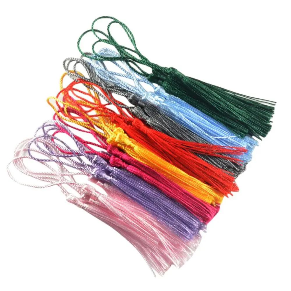 30Pcs Assorted Color flexible bookmark tassel