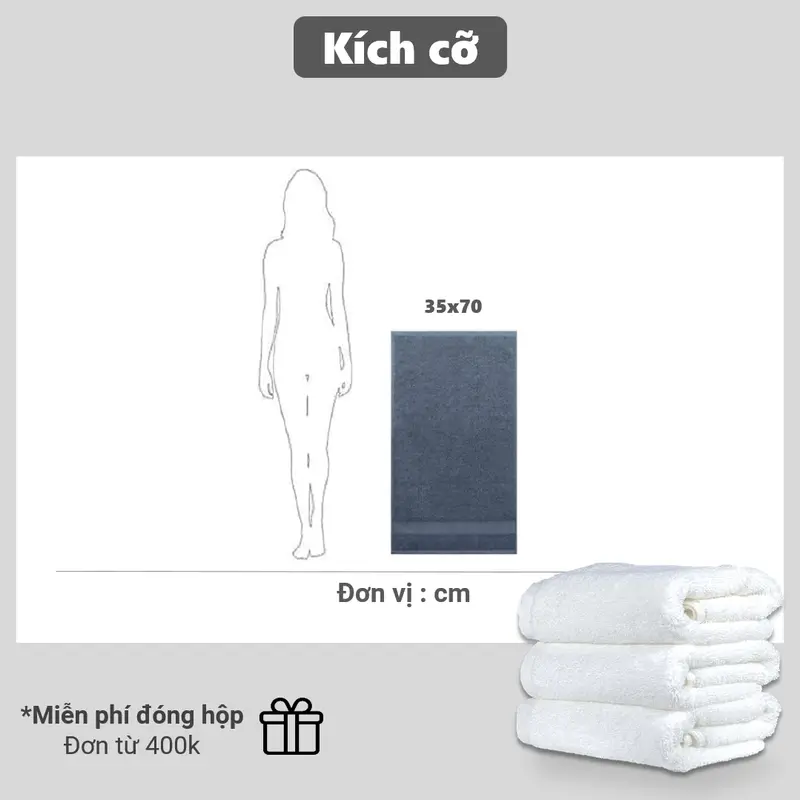 Combo deluxe ( 1 Áo choàng tắm + 1 khăn gội đầu ) Lotustowel , Chất liệu cotton tự nhiên dày dặn, thấm hút, sang trọng 6