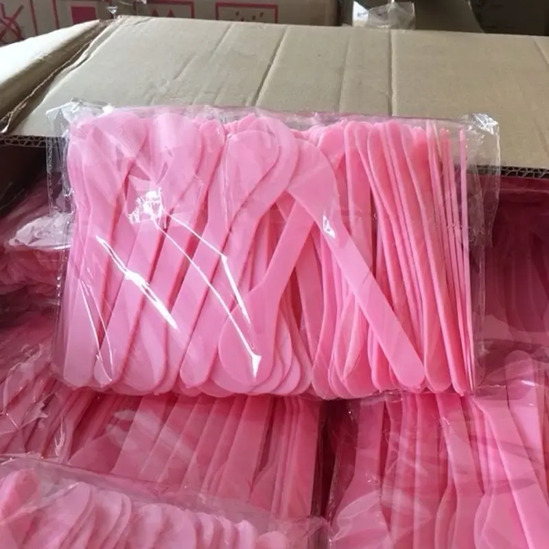 [Giá sĩ] 100 muỗng múc kem- màu hồng-12cm 0