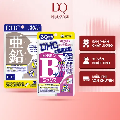 Combo Viên Uống DHC Hỗ Trợ Ăn Ngon Và Hấp Thu DHC Nhật Bản 30 ngày ( Vitamin B Mix 30+ DHC Kẽm ZinC)