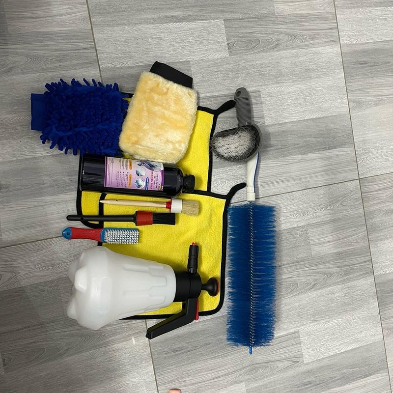 (COMBO XE TAY GA 13 món)+BÌNH XỊT BỌT TUYẾT + 1lít xà bông tím +cọ xanh dài 45 cm ,cọ lông heo, cọ lông nhựa đen 2 bao tay san hô và lông cừu,bàn chải chà bánh cán cao su và bàn chải nhỏ xanh. Phụ Kiện Lau Xe Rửa Xe ru axe