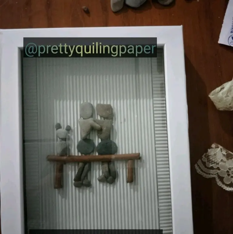 HIASAN DINDING SENI BATU PRETTY QUILING PAPER 4