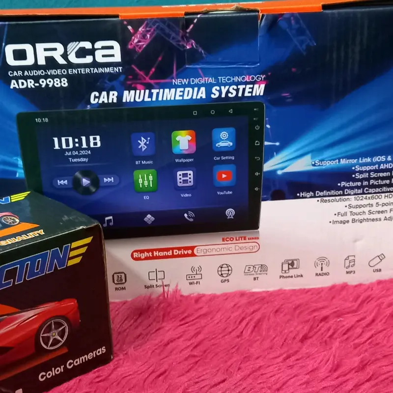HEAD UNIT ANDROID ORCA LAYAR 9INC LENGKAP AMA KAMERA 1