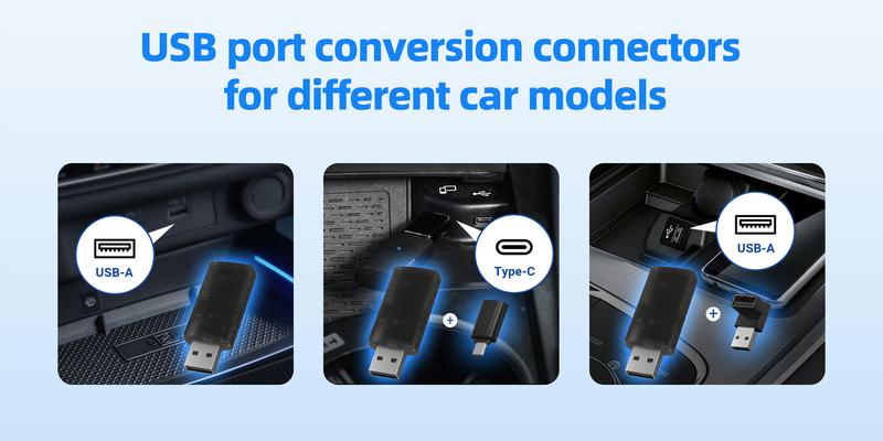 Product Introduction of New Cross-Border Source Factory Portable Wireless CarPlay Android Android Auto 2-in-1 6