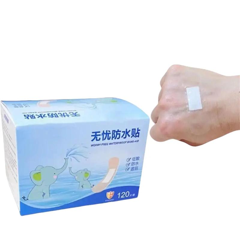 Hộp 120 miếng băng dán cá nhân trong suốt chống thấm nước 7.2x2cm băng keo cá nhân
