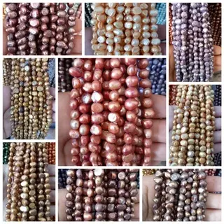 Mutiara Air Tawar Baroque 5-7mm Multicolor #2 / Colored Baroque Freshwater Pearls #2