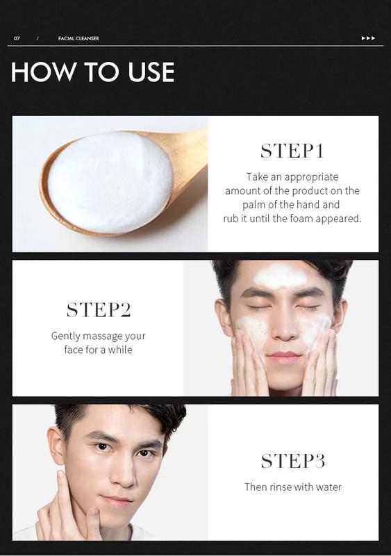Product Introduction of Sữa Rửa Mặt Cho Nam, Rửa Mặt, Dưỡng Ẩm, Chăm Sóc Da, Kiểm Soát Dầu, Loại Bỏ Mụn Đầu Đen, Mỹ Phẩm tẩy tế bào chết, Nuôi Dưỡng Sâu 6