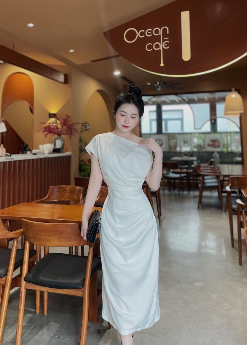 Product Introduction of Đầm lệch vai thiết kế dúm sườn cách điệu xinh sang Women Dress 23