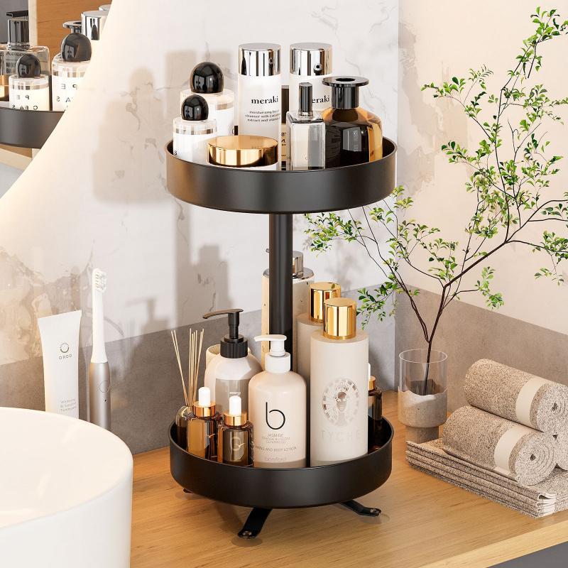Rotating cosmetics storage box Large capacity dresser Skin care ...