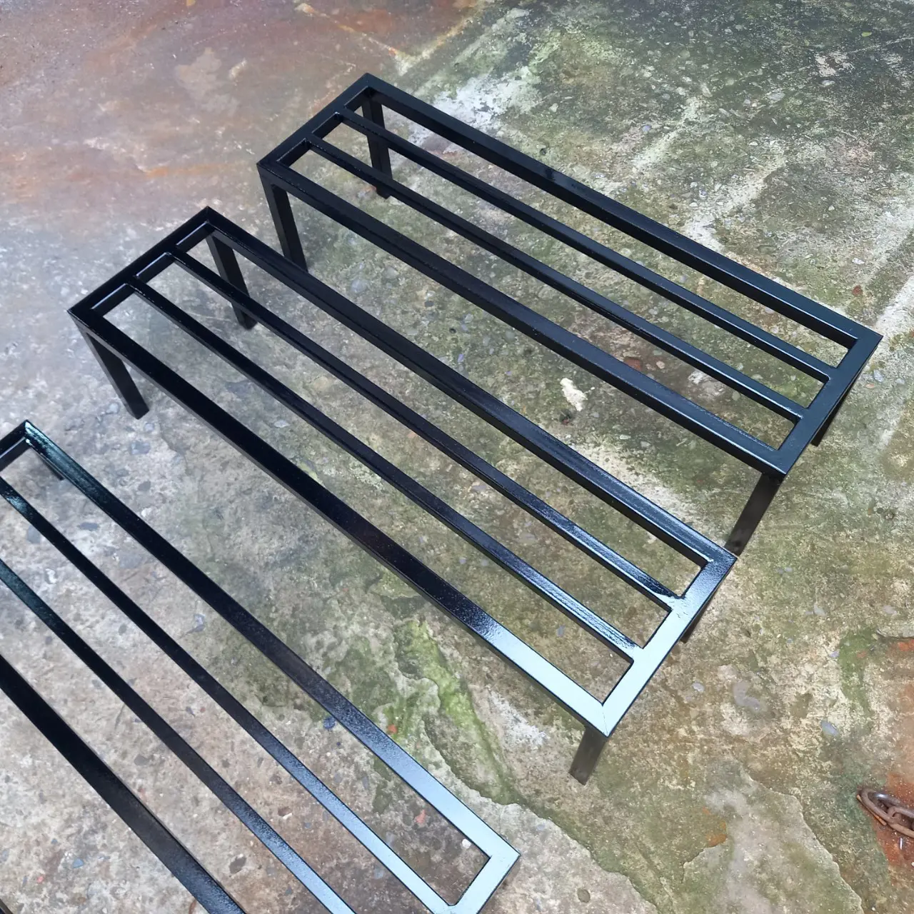 Kệ sắt Dài (80-90-100)cm, Rộng 20cm, Cao (10-15-20)cm, 2 nan, thép hộp 20mm - kệ kê chậu cây cảnh