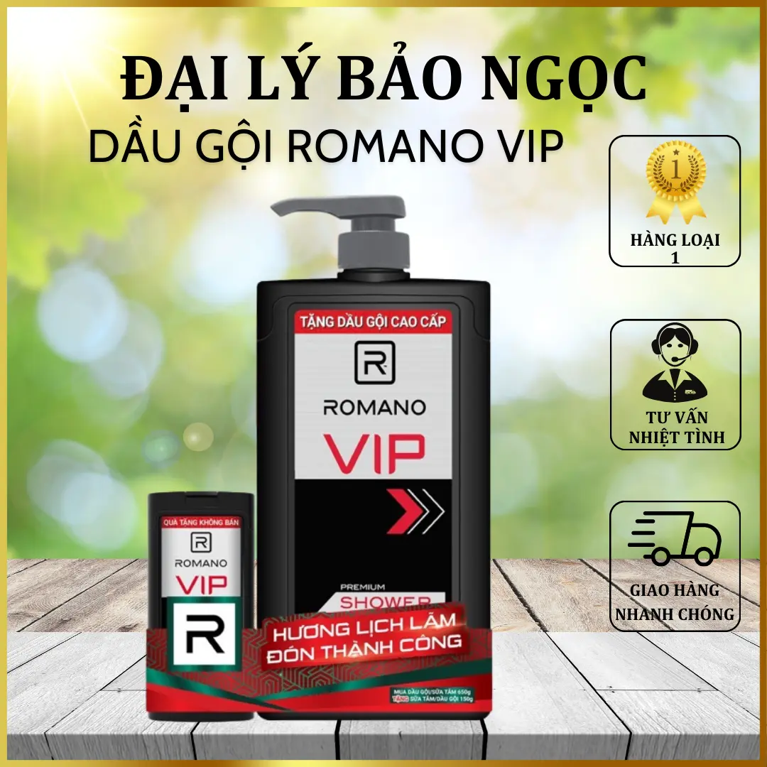 Romano - Sữa Tắm VIP 650g tặng chai lăn khử mùi Chăm Sóc Tóc - Đại lý Bảo Ngọc Dưỡng Body Dưỡng Da Body Dưỡng Tóc