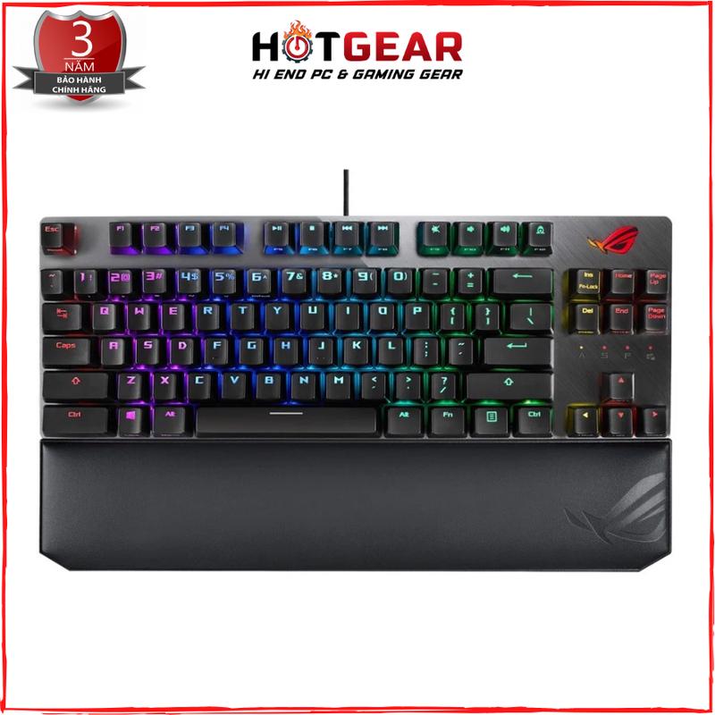 Bàn phim cơ Asus ROG Strix Scope NX TKL DELUXE RGB (Cherry Blue switch / Red switch ) mới chính hãng