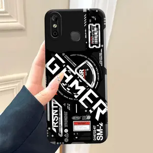 Premium Casing Hp Kompatibel Untuk INFINIX SMART 10 10 PLUS 9 9 HD 4 - Desain GAMER MACHINE MESIN KEREN - Case Silikon Softcase Trendi untuk Ponsel Anda dengan Motif Hitam Dan Bening Silicone Lentur