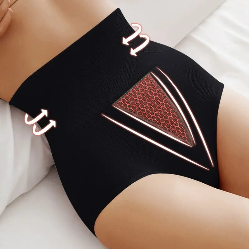 Seamless High Waist Plus Size Women's Briefs for Shaping Belly and Lifting Hips Panty Lingerie Womenswear Lady Comfort Innerwear Bridal Basic