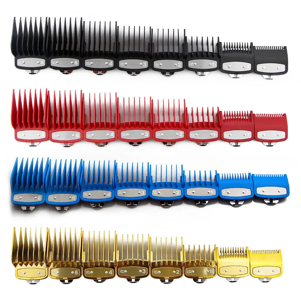 Professional Hair Clipper Limit Comb Set, 8 Counts/set Hair Clipper Limit Comb for Different Hair Cutting Needs, Winter Beauty & Personal Care Product, Valentine's Day Gift, Barber Equipment, Split End Trimmer, Curly Hair Products