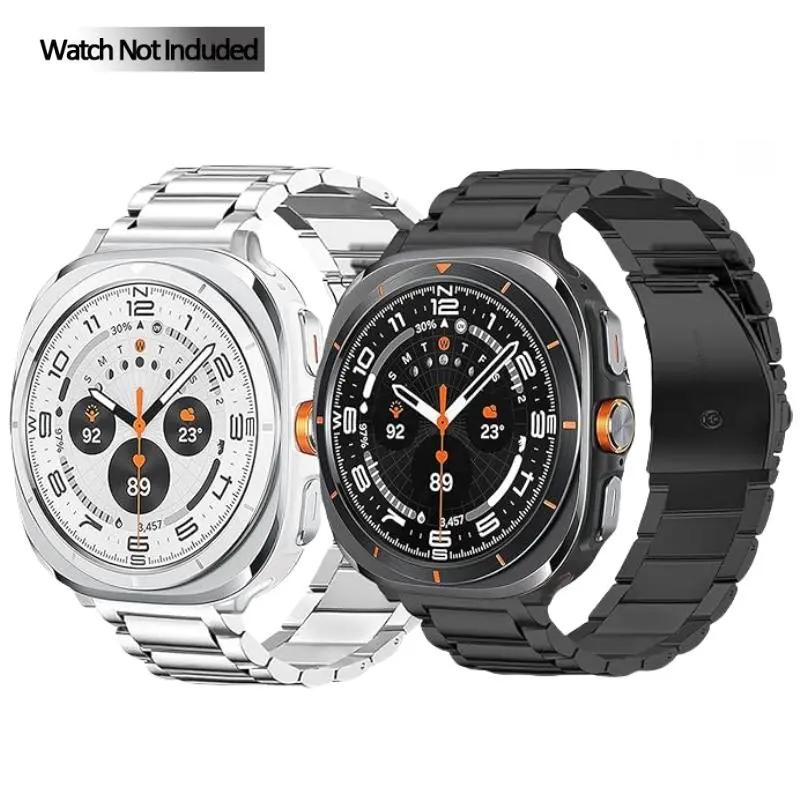 Stainless Steel Watch Band (Band Only), 1 Count Fashionable Watch Band for Samsung Galaxy Watch 7 Ultra 47mm, Durable & Adjustable Watch Accessories 1