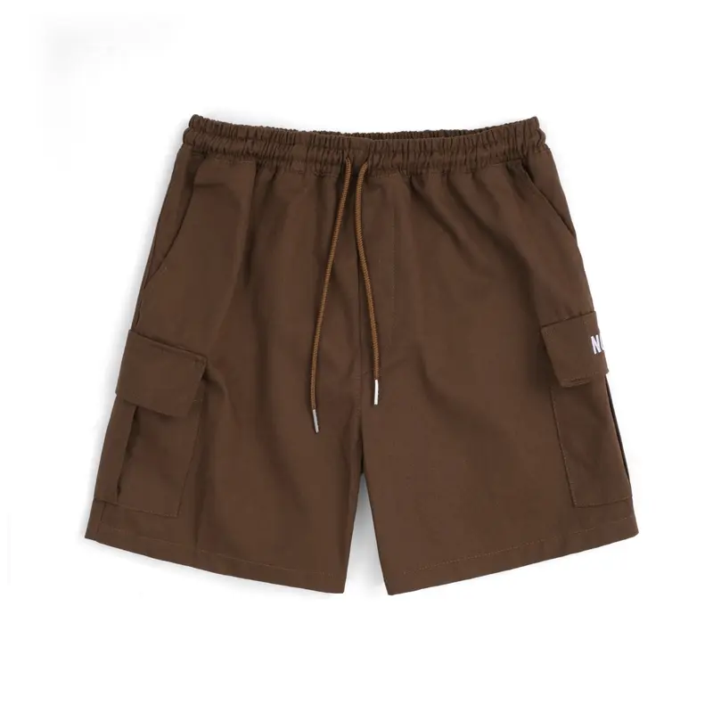 Quần Short Kaki Túi Hộp Nowwear Ngắn Trên gối Unisex Nam Menswear Có Túi Dây Rút Cotton Quần Lửng 5