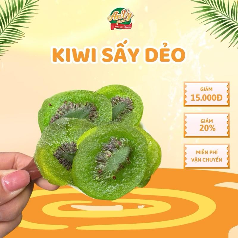 Kiwi Sấy Dẻo Không Đường / Mứt Kiwi Xanh Chua Ngọt- Hũ 450gr -