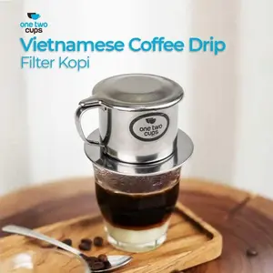One Two Cups Vietnam Drip Coffee Filter Pot Saringan Kopi
