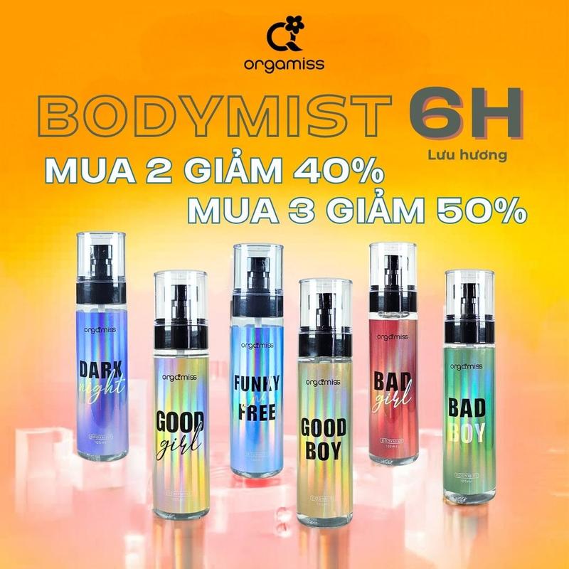 [MUA 2 GIẢM 40%, MUA 3 GIẢM 50%] Body Mist Nước Hoa Toàn Thân Nam Nữ, Học Sinh Sinh Viên, Đi Học, Đi Chơi Hẹn Hò Lưu Hương Lâu ORGAMISS Perfume Cosmetic Women Mỹ Phẩm Chai Xịt 30ml - 105ml Xịt Thơm Xịt Thơm Xịt Thơm