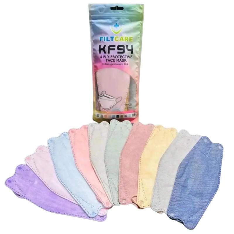 MASKER KF94 MIX FILTCARE FACEMASK 4 PLY ISI 10 PCS WARNA COD TERMURAH 0