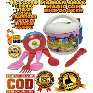 ( BISA COD ) PROMO Mainan Anak Magic Com / Rice Cooker / Cooking Set Alat Masak Dapur Set Masak Masakan Edukasi SNI / Mainan Anak Laki Laki / Mainan Anak Perempuan