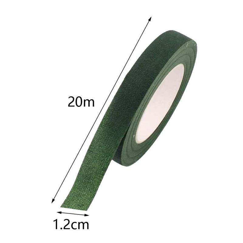 Product Introduction of Creative Self Adhesive Floral Tape Packaging 20m Green Nylon Wedding Bouquet DIY Wrapping Tapes Party Decor 0