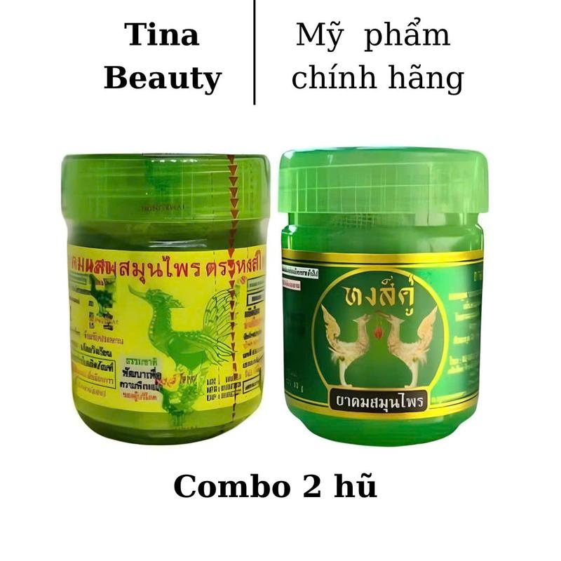 Combo 2 Hũ Hít Hongthai Ống Hít Mũi Thảo Dược Thái Lan Cải Thiện Nghẹt Mũi Xoang 10G