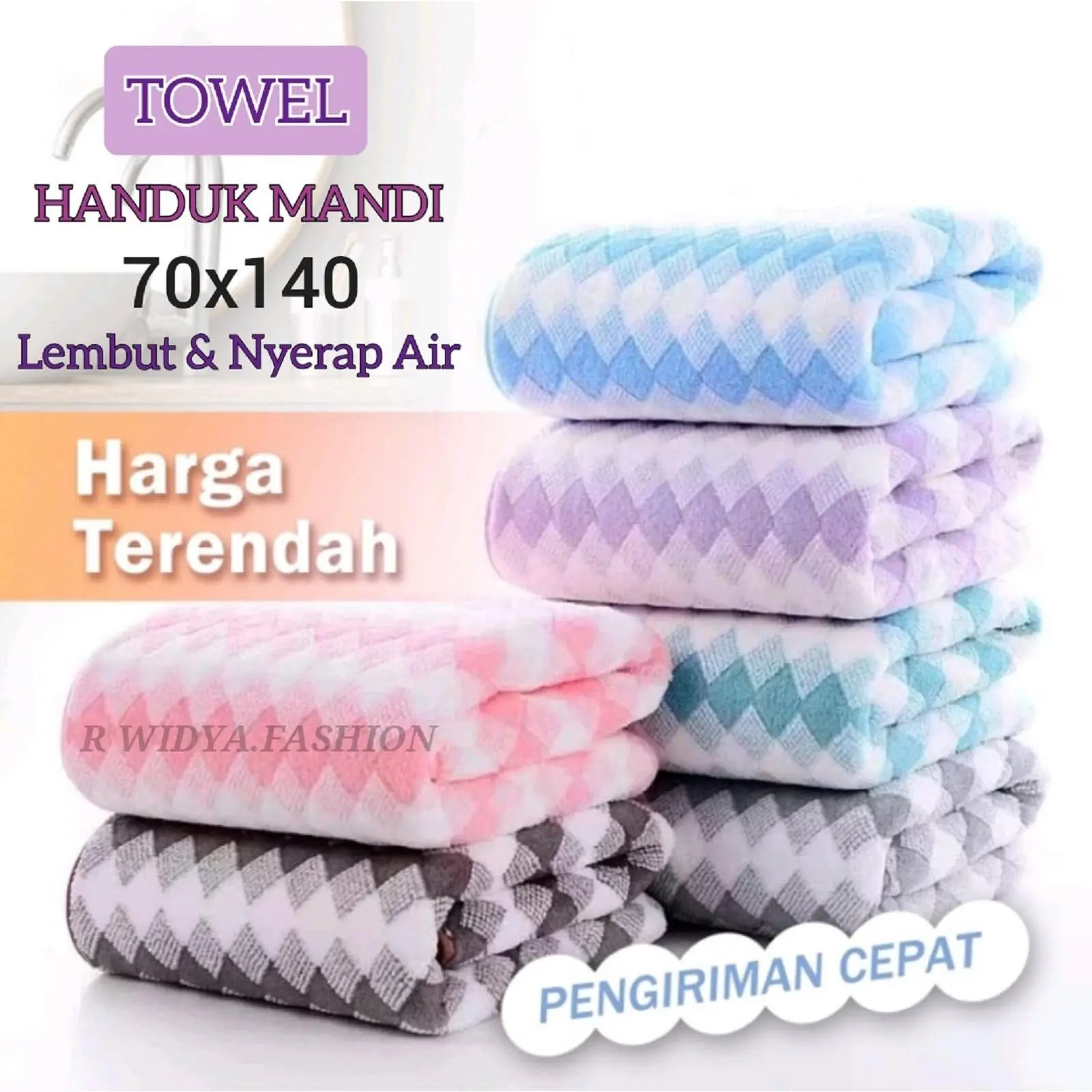 TOWEL 140x70 HANDUK Mandi Besar Dewasa Jumbo Tebal Lembut